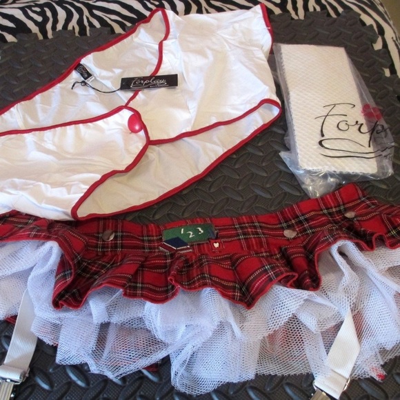 Forplay Skirts Sexy Naughty School Girl Costume Role Play Unisex